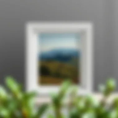 Sophisticated Display of Nature Elegant 8 x 10 white wood picture frame showcasing a beautiful landscape