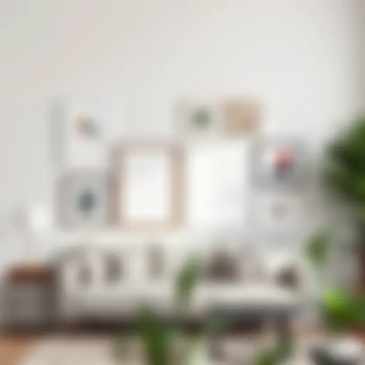 Artful Integration in Interior Design Versatile 8 x 10 white wood picture frame on a gallery wall