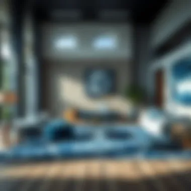 Magnificent Elevating Spaces with Rugs Featuring Blue Accents