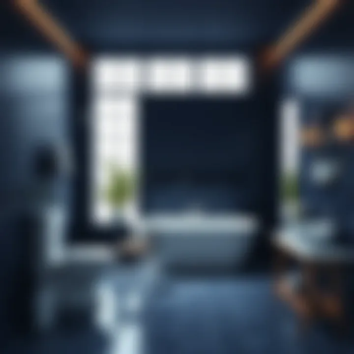 Magnificent The Allure of Navy Blue Bathroom Sets