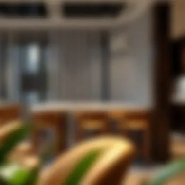 Ergonomic Seating Solution Comfortable seating arrangement with counter height chairs