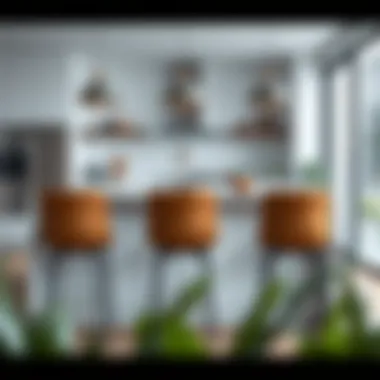 Chic Counter Height Chairs Stylish counter height chairs in a modern kitchen