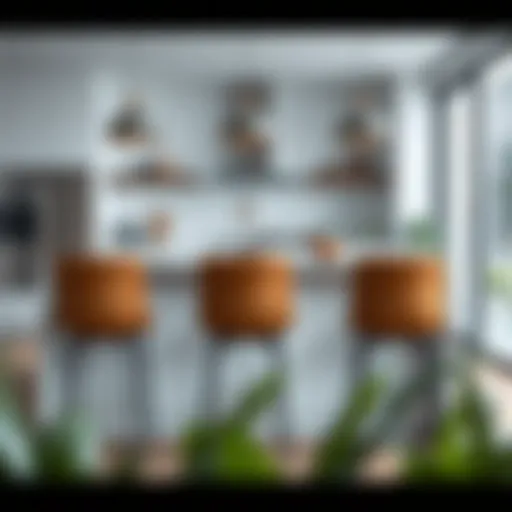 Chic Counter Height Chairs Stylish counter height chairs in a modern kitchen