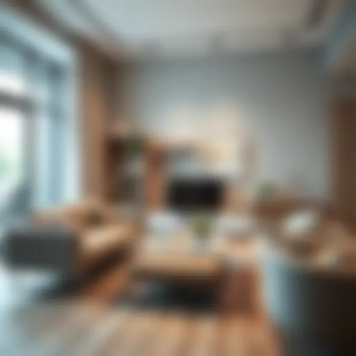 Multifunctional furniture in a living room