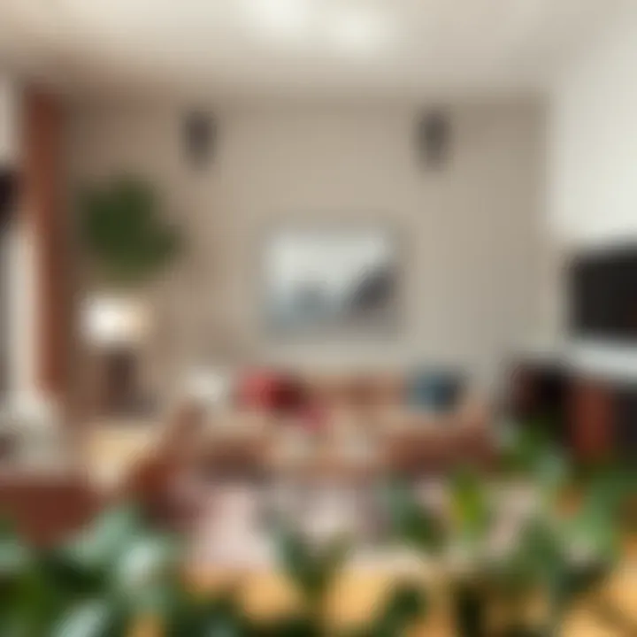 Artfully arranged living space enhanced by strategic wall bracket placement