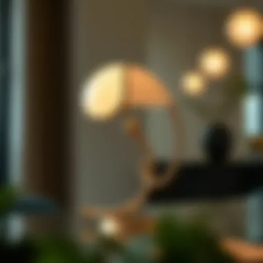 Elegant articulated table lamp showcasing intricate design elements.