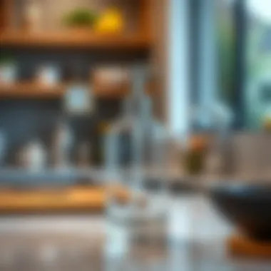 Sleek glass soap dispenser with modern design