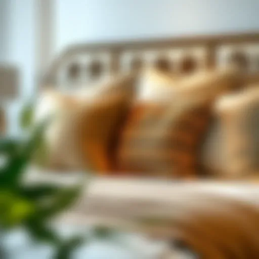 Luxurious Big Pillow Arrangement Luxurious big pillow arrangement on a stylish bed