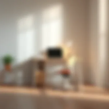 Minimalist children's desk with ergonomic features