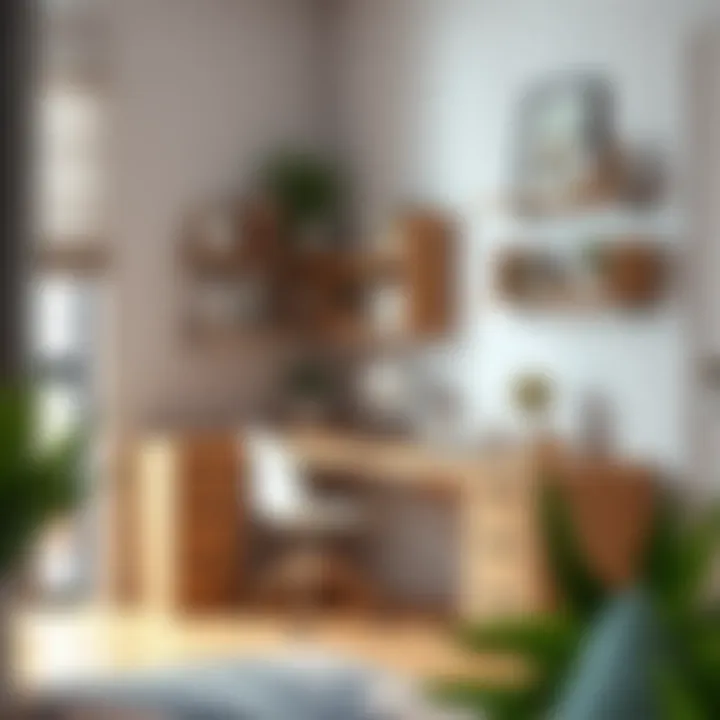 Stylish corner desk for children's study area