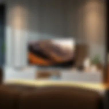 TV stand with integrated storage solutions for an organized setup