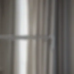 Elegant chrome double curtain rod in a modern living room