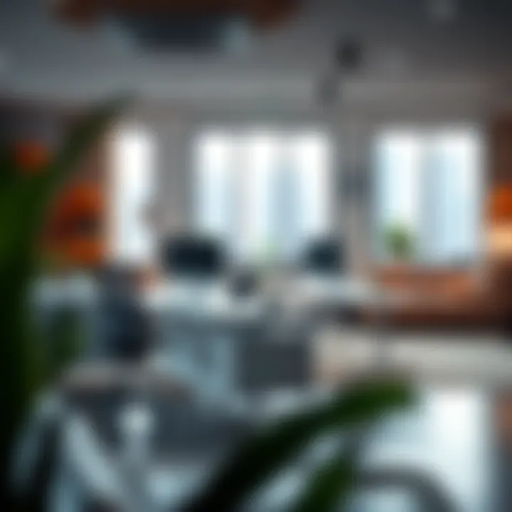 Versatile Setup of Moveable L-Shaped Desk for Collaboration Versatile arrangement of a moveable L-shaped desk for collaborative work