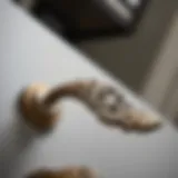 Elegant close-up of a Liberty Hardware bar pull showcasing its intricate design