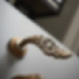 Elegant close-up of a Liberty Hardware bar pull showcasing its intricate design