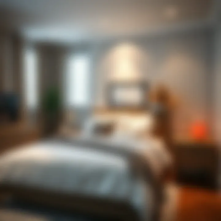 Stylish bedroom arrangement highlighting aesthetic appeal