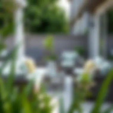 Stylish patio with coordinated cushions