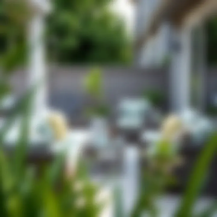 Stylish patio with coordinated cushions