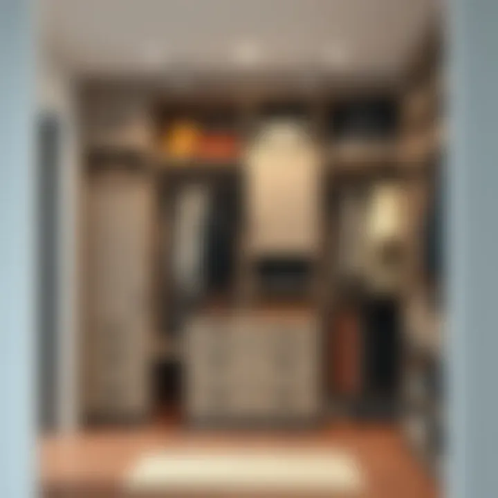 Different materials and finishes for closet construction