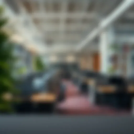 Collaborative Office Spaces Modern office layout showcasing collaborative spaces