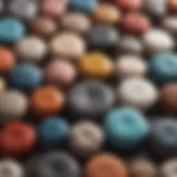 Diverse selection of round cushion inserts showcasing various materials