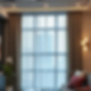 Elegant office curtains providing light control