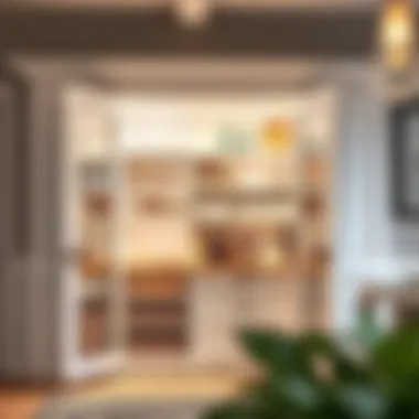 Detailed illustration of pantry cabinet design concepts