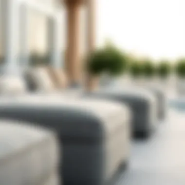 High-quality materials used in outdoor ottoman construction