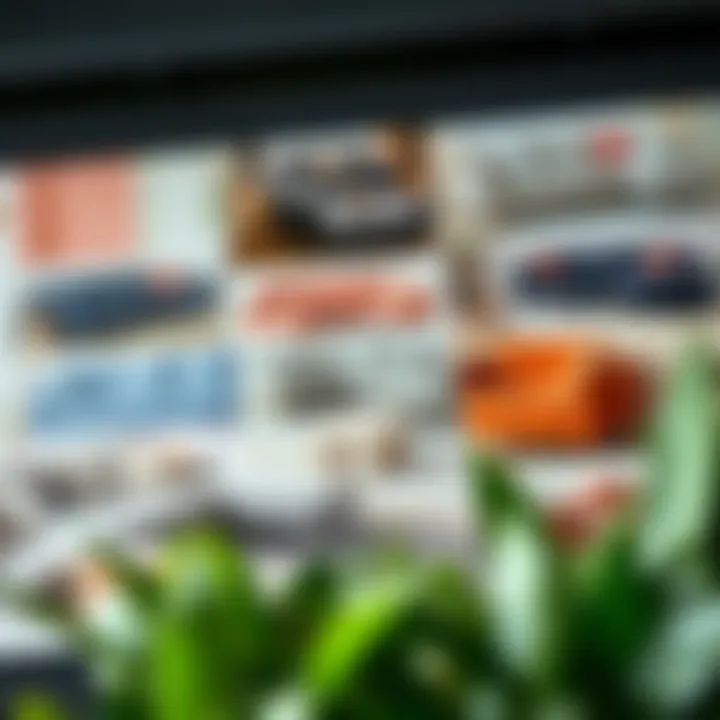 A collage of various sectional styles available on Craigslist