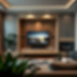 Elegant custom media center showcasing modern design elements