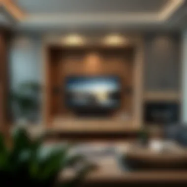 Elegant custom media center showcasing modern design elements