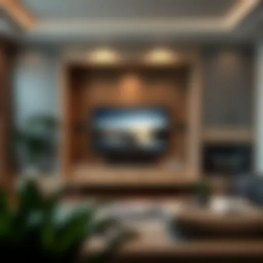 Elegant custom media center showcasing modern design elements