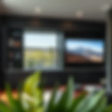 Functional workspace integrated within a stylish media center