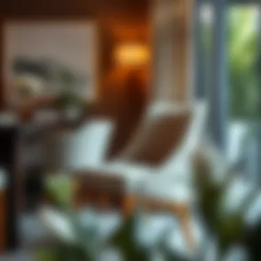 Comfortable cushioned dining chair in elegant setting