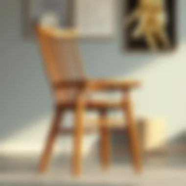 Stylish wooden dining chair with modern design