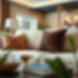 Elegant dark brown throw pillow on a stylish sofa