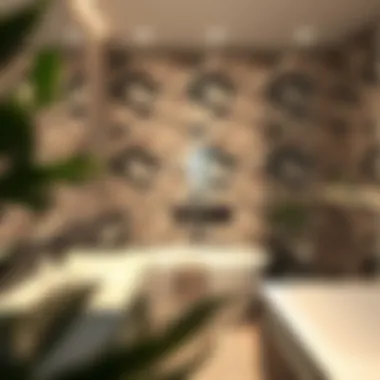 Stylish application of decorative wall tile stickers in a bathroom setting