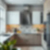 Elegant pattern of decorative wall tile stickers in a modern kitchen