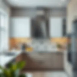 Elegant pattern of decorative wall tile stickers in a modern kitchen