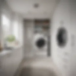 Elegant custom laundry closet design showcasing efficient storage solutions