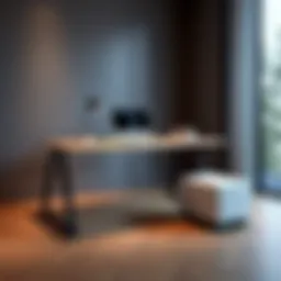 Stylish modern desk showcasing minimalist design