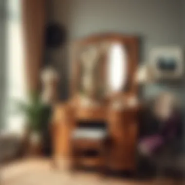 Vintage-style dressing stand adorned with classic outfits