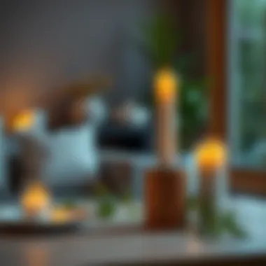 Eco-Friendly Home Decor with Solar Candles Eco-friendly home decor featuring solar-powered taper candles