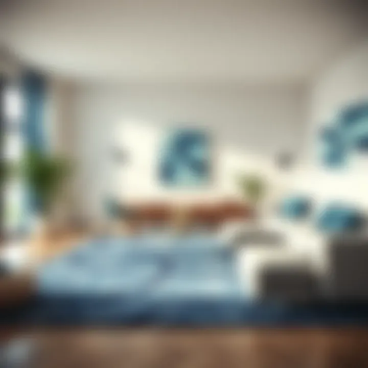 Elevating Spaces with Rugs Featuring Blue Accents Summary