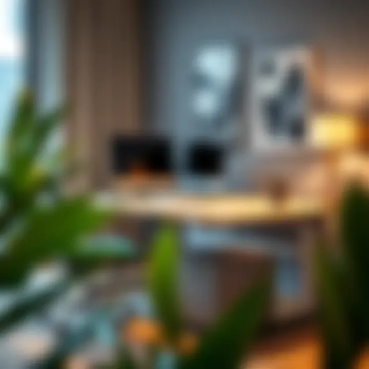 Ergonomic Features of Moveable L-Shaped Desk Ergonomic design of a moveable L-shaped desk with adjustable features