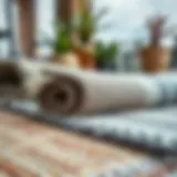 A selection of various outdoor carpets showcasing different materials and textures