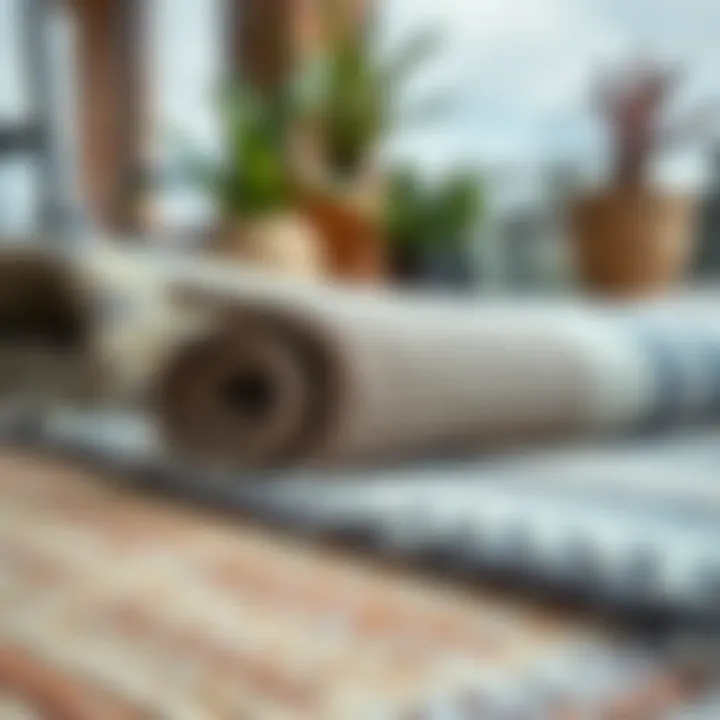 A selection of various outdoor carpets showcasing different materials and textures