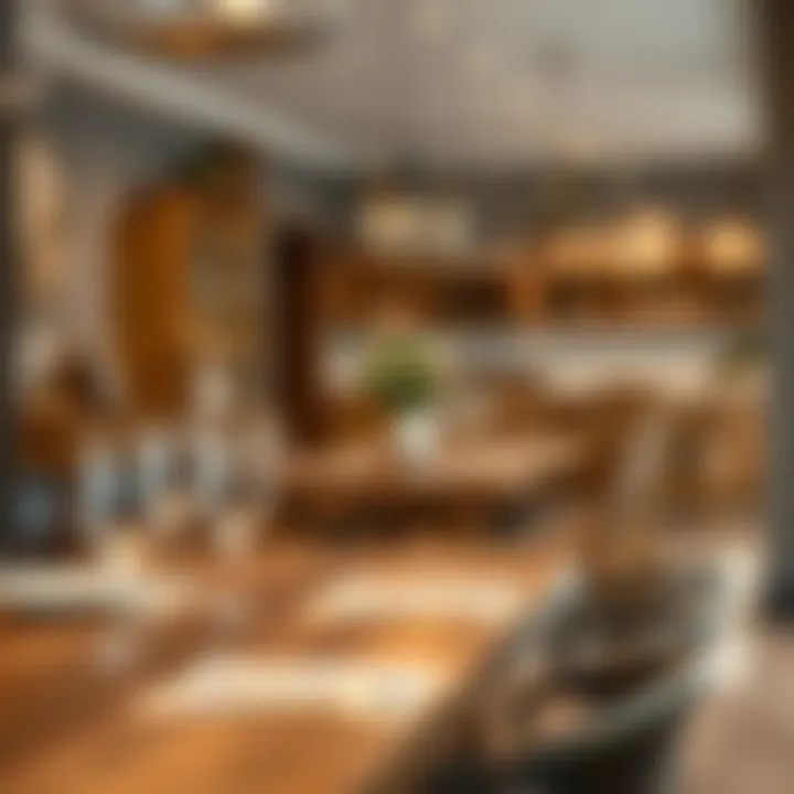 Beautiful Dining Space with Acacia Furniture Beautifully arranged dining space with acacia furniture and ambiance