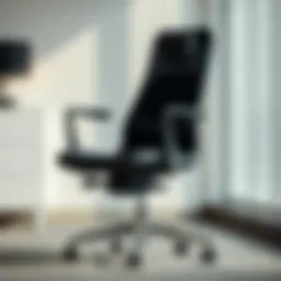 A sleek, modern office chair designed for small spaces