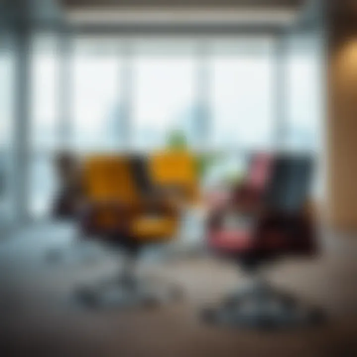 A range of innovative small footprint office chairs